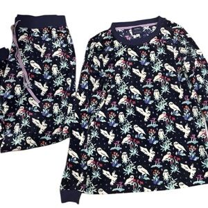 Vera Bradley Pajama Harry Potter  Set - Navy with Owl and Floral Design